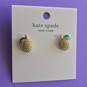 NEW Kate Spade Picnic Perfect Lemon Studs Earrings